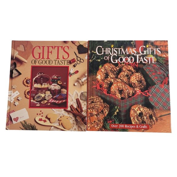 Leisure Arts Christmas Gifts of Good Taste Cookbooks Lot of 2 Savory Dessert VTG - Picture 1 of 13